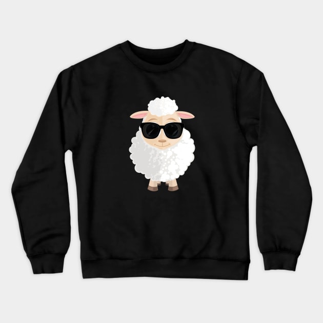 Cool Sheep Crewneck Sweatshirt by adamzworld